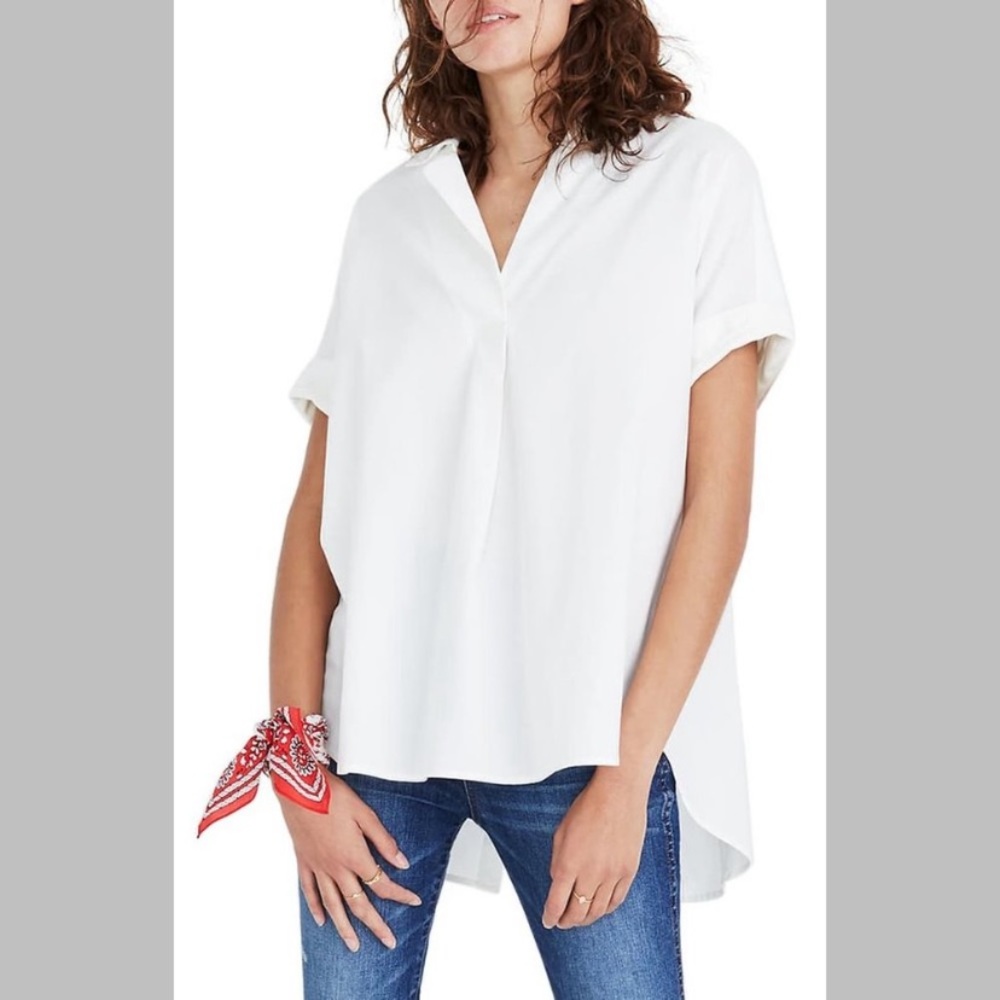 Madewell Courier Button back shirt
